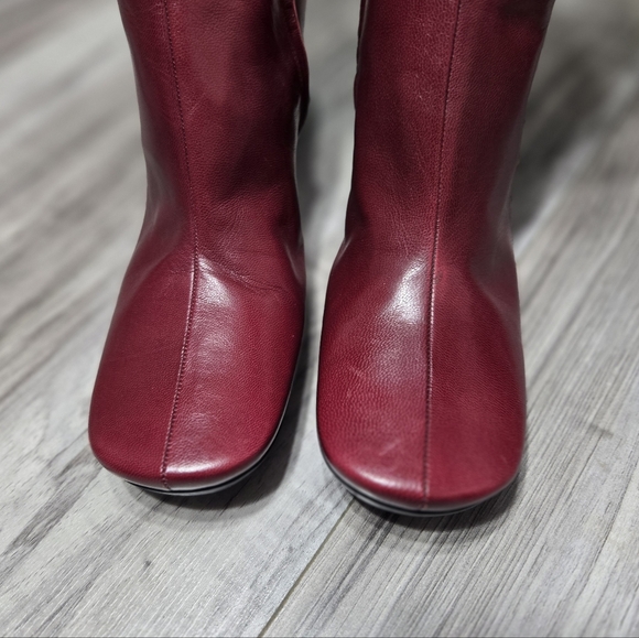 Giancarlo Paoli Mid Calf Boots Leather Rounded Toe Sz 36 Zip Up - Picture 13 of 16